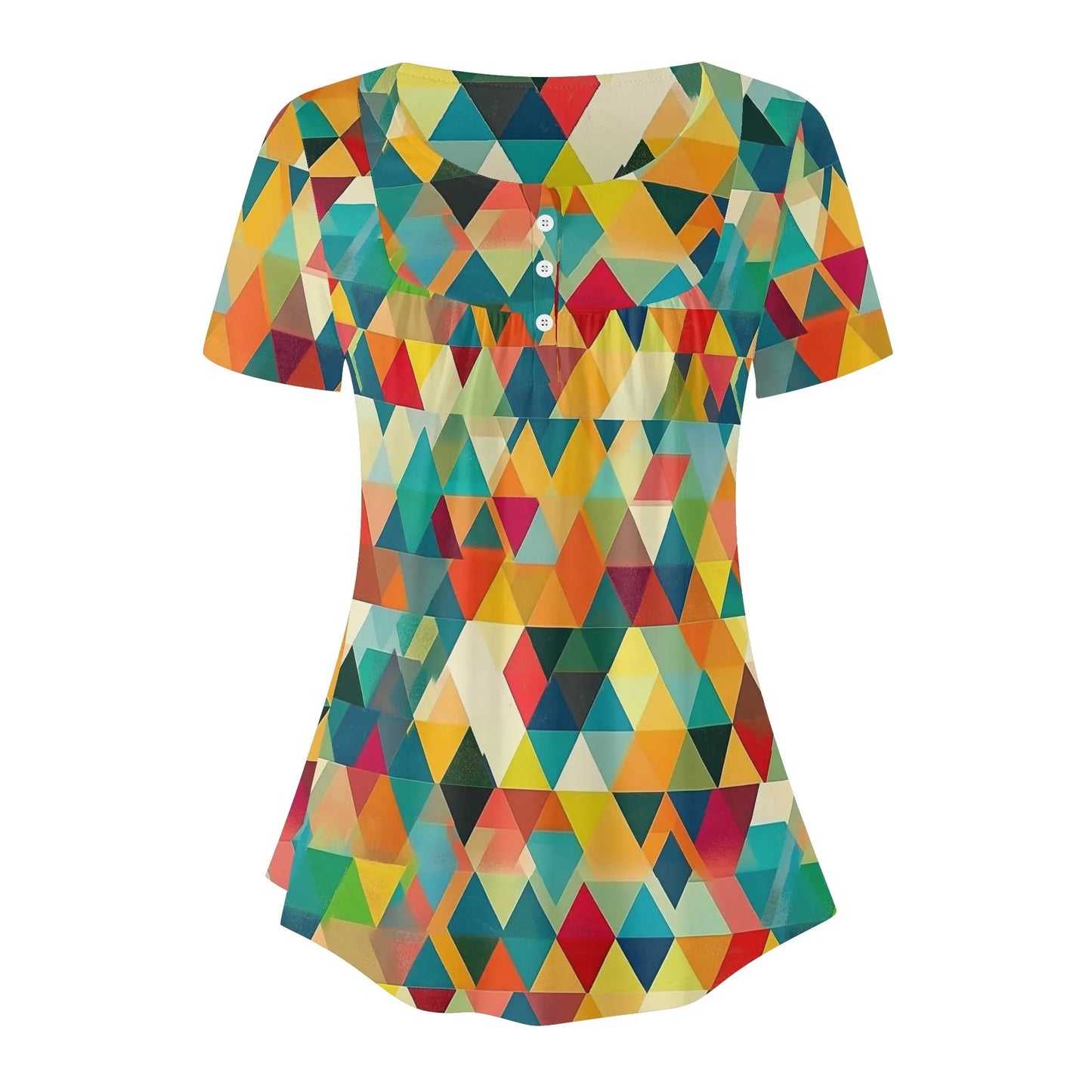 lockere-bluse-mit-u-ausschnitt-und-kurzen-armeln-fur-damen-triangle-v5-bluse-jlr-design-18840 - JLR Design
