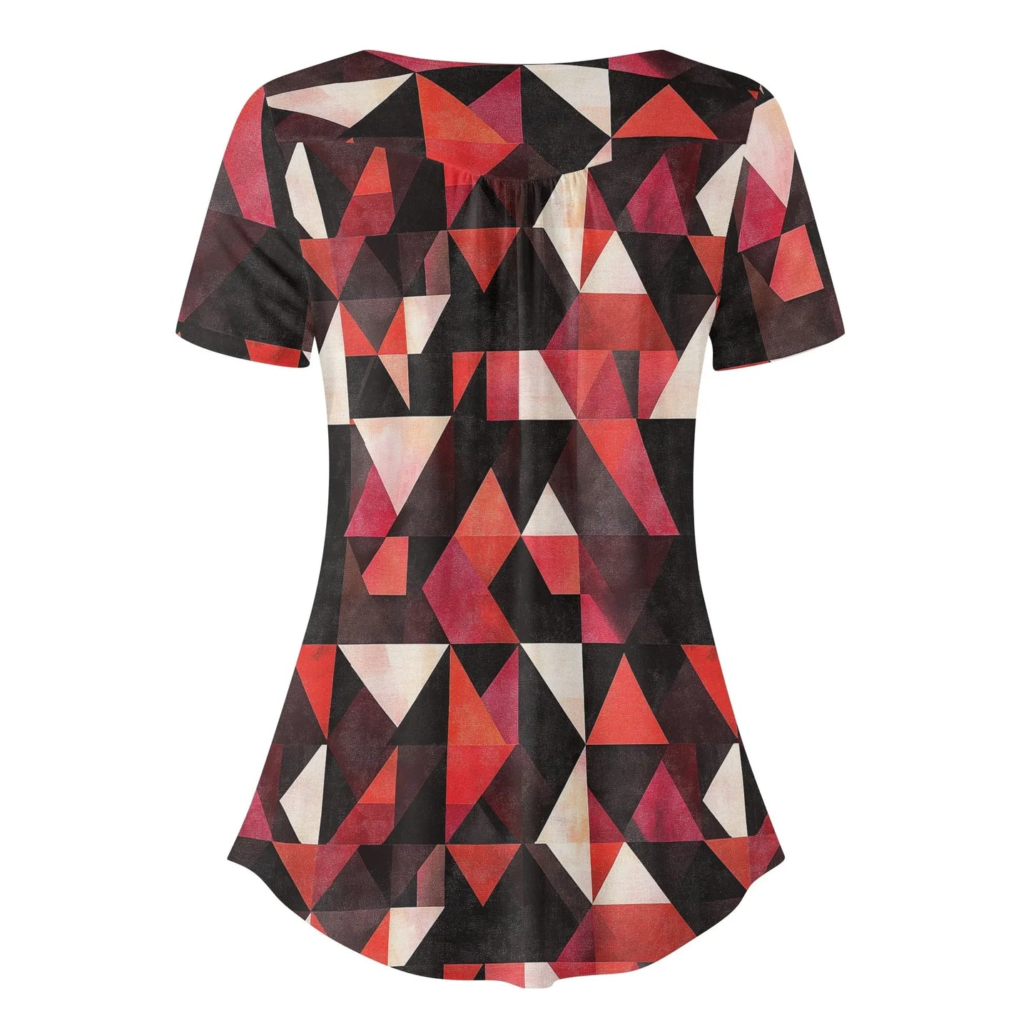 lockere-bluse-mit-u-ausschnitt-und-kurzen-armeln-fur-damen-triangle-v6-bluse-jlr-design-60752 - JLR Design