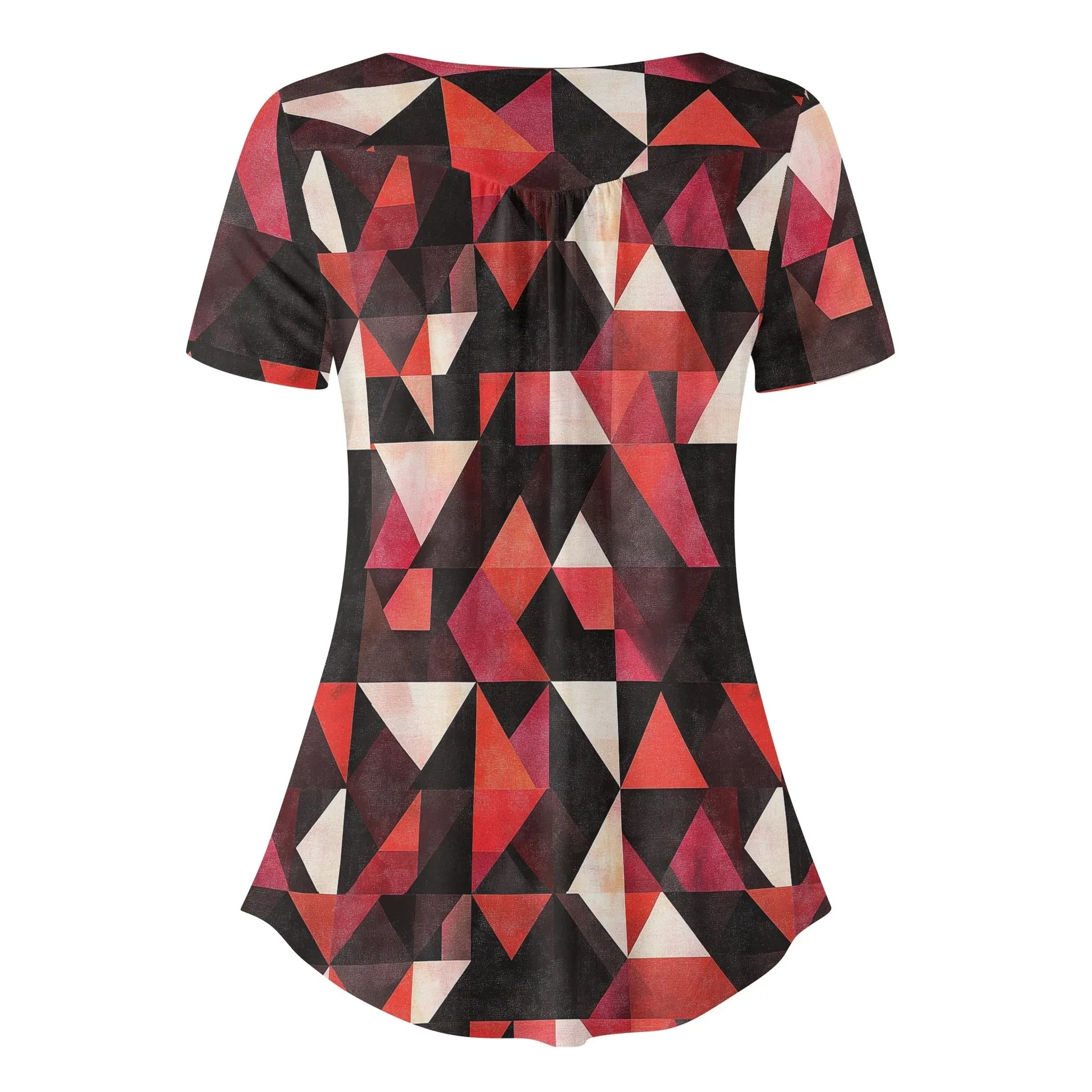 lockere-bluse-mit-u-ausschnitt-und-kurzen-armeln-fur-damen-triangle-v6-bluse-jlr-design-60752 - JLR Design