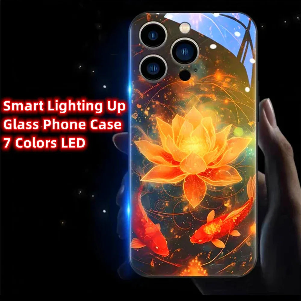 lotus-hulle-mit-led-licht-fur-iphone-13-14-15-pro-plus-max-cover-jlr-design-98465 - JLR Design