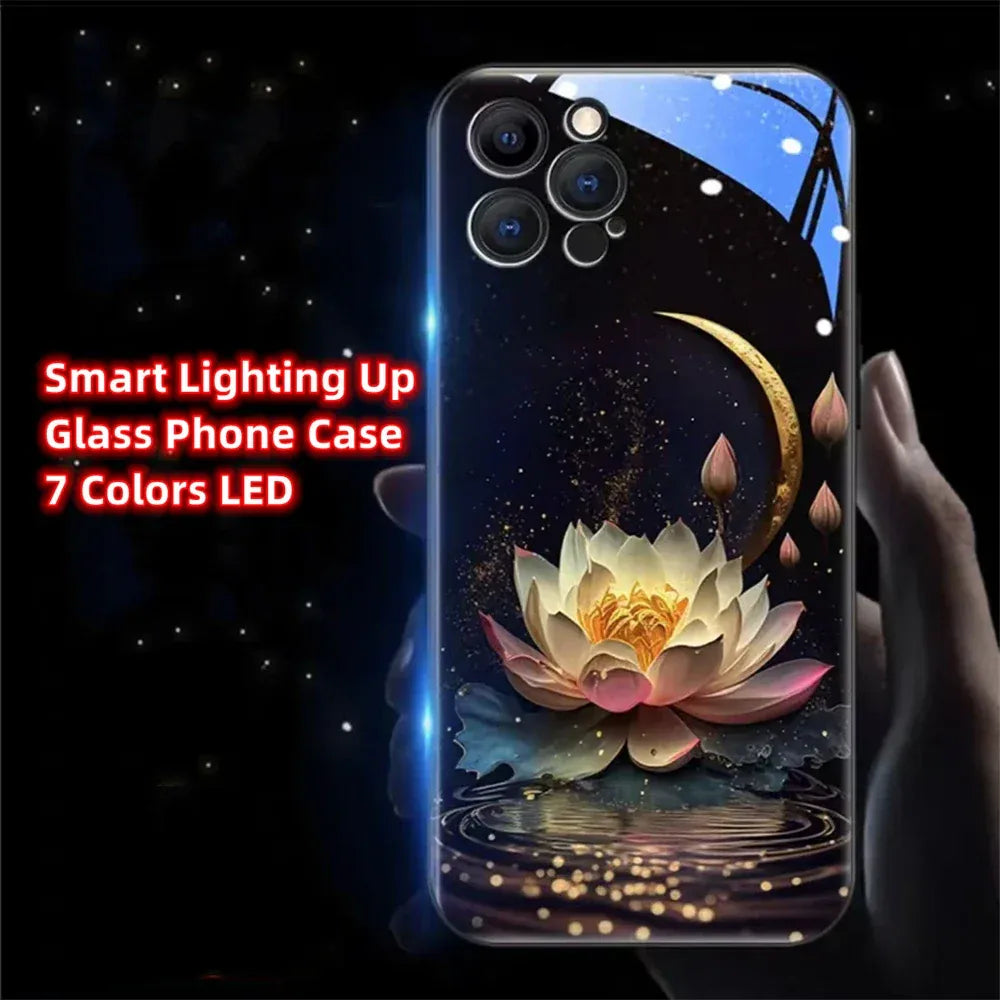 lotus-hulle-mit-led-licht-fur-iphone-13-14-15-pro-plus-max-cover-jlr-design-67734 - JLR Design