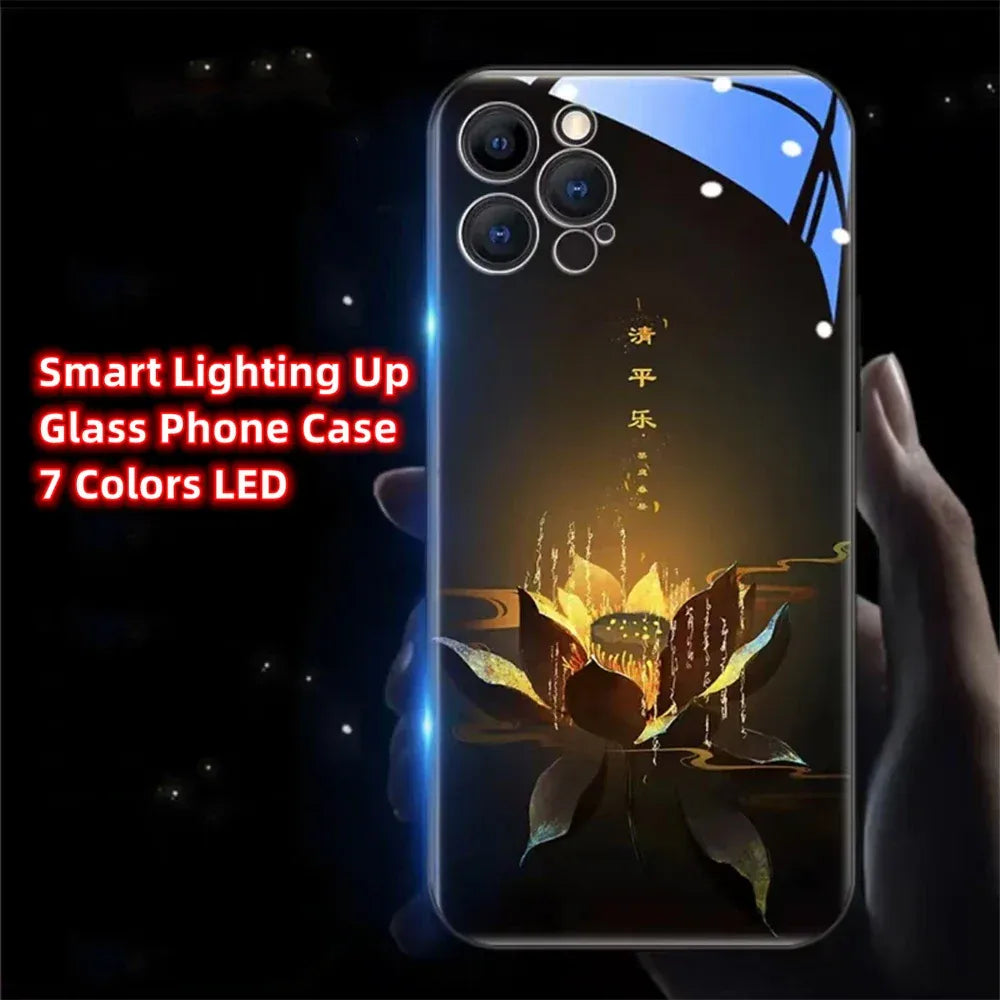 lotus-hulle-mit-led-licht-fur-iphone-13-14-15-pro-plus-max-cover-jlr-design-26902 - JLR Design