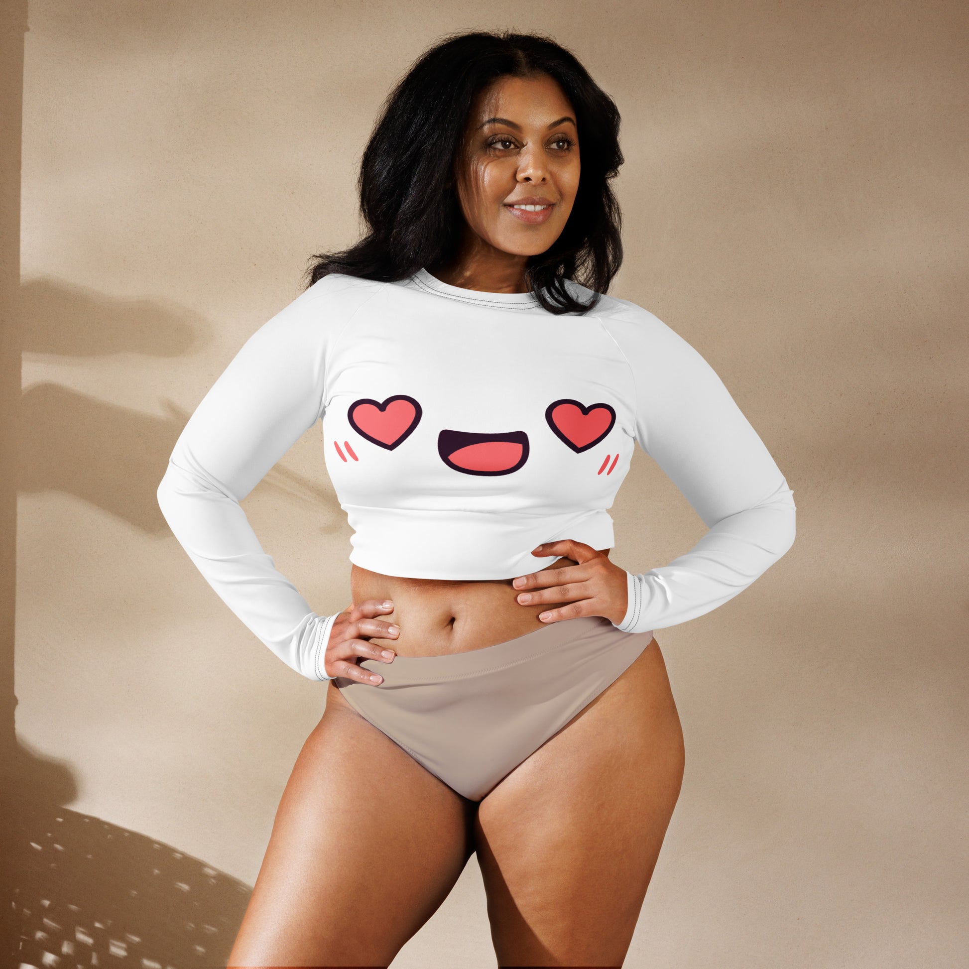 Love Kawaii Long Sleeve Crop Top JLR Design