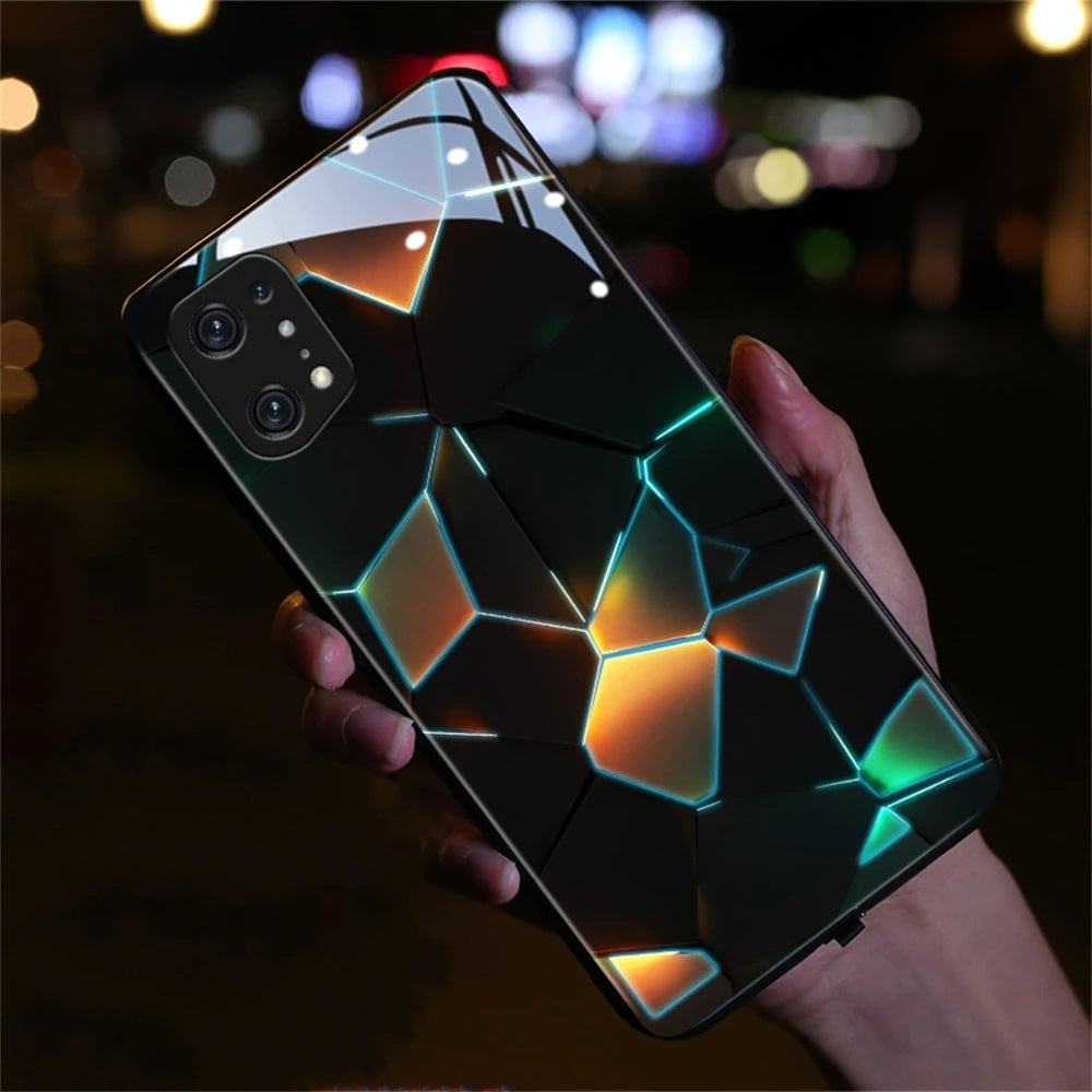 Luxury Geometry LED Handyhülle für Samsung S24/S23/S22/Ultra/Plus Cover 41.99 Geometry, Hülle, LED, Samsung JLR Design