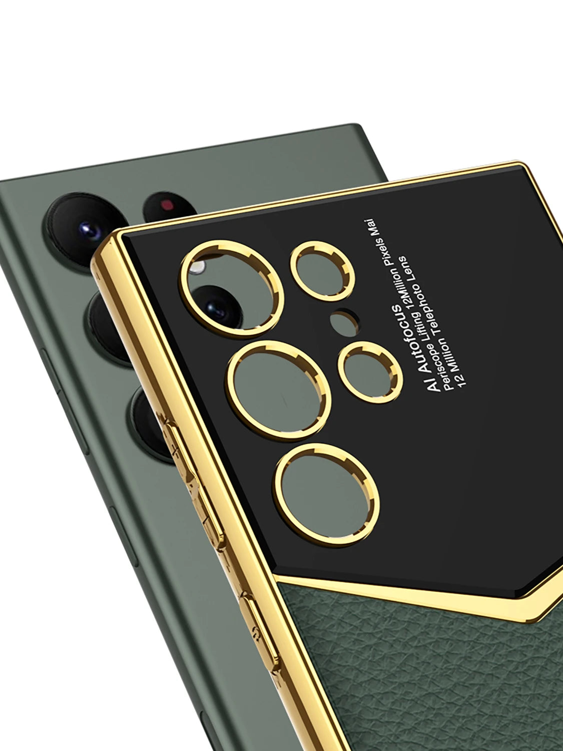 Luxus Leder-Optik Hülle für Samsung S25/S24/s23 Ultra | Galvanisierter Glanz & Stoßschutz Handyhülle JLR Design