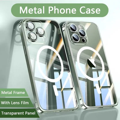 Magnetic Metal Phone Case For Iphone 13 14 15 16 Pro Max magnetische Hülle Iphone JLR Design