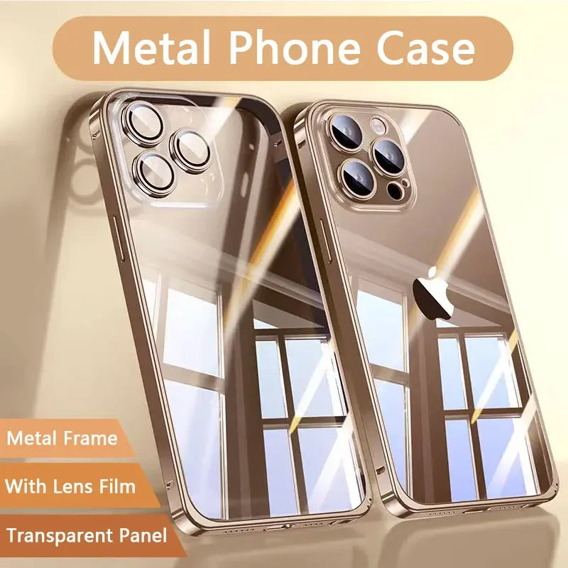 Magnetic Metal Phone Case For Iphone 13 14 15 16 Pro Max magnetische Hülle Iphone JLR Design