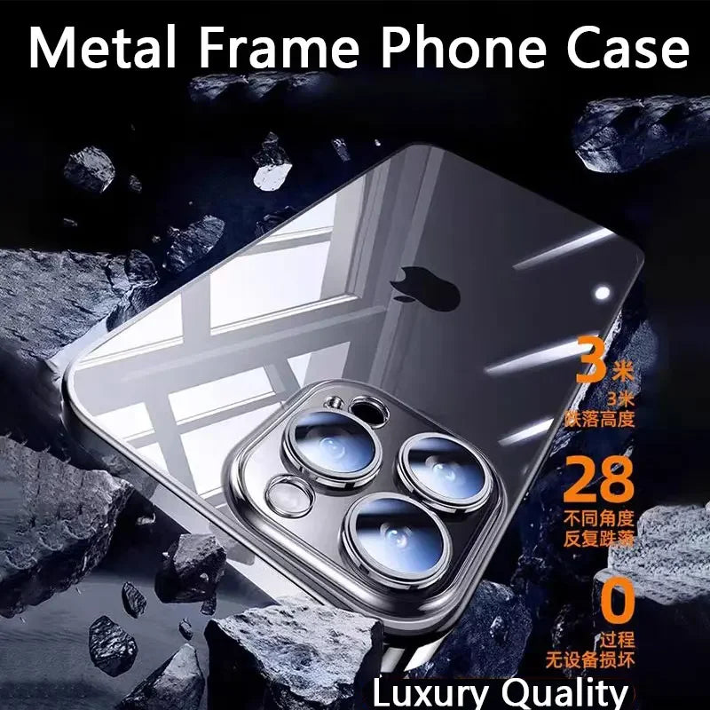 Magnetic Metal Phone Case For Iphone 13 14 15 16 Pro Max magnetische Hülle Iphone JLR Design