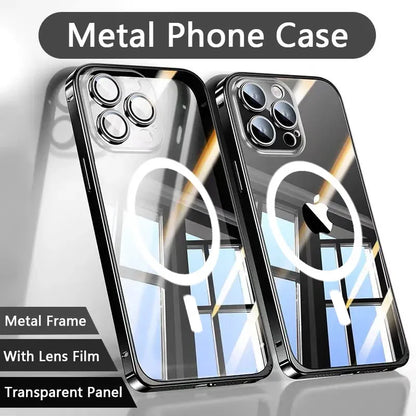 Magnetic Metal Phone Case For Iphone 13 14 15 16 Pro Max magnetische Hülle Iphone JLR Design