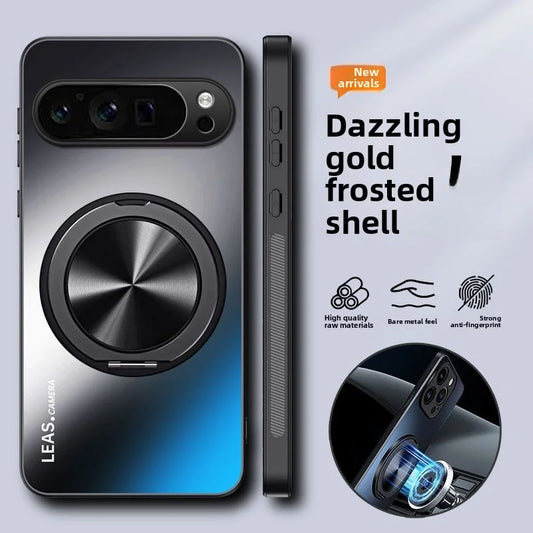 Magnetische Ring Stand Hülle für Google Pixel 10/9/8/7 Pro XL | Matt & Robust Handyhülle JLR Design