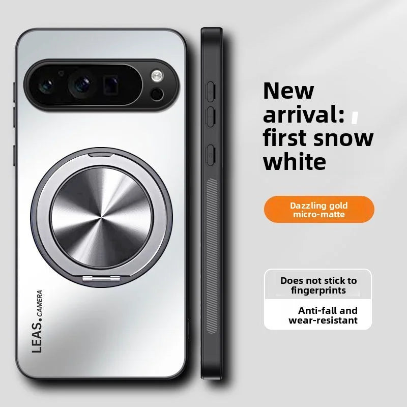 Magnetische Ring Stand Hülle für Google Pixel 10/9/8/7 Pro XL | Matt & Robust Handyhülle JLR Design