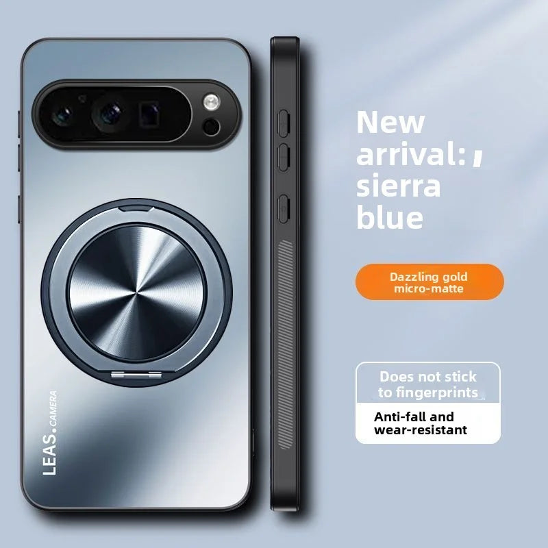 Magnetische Ring Stand Hülle für Google Pixel 10/9/8/7 Pro XL | Matt & Robust Handyhülle JLR Design