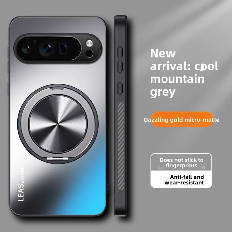 Magnetische Ring Stand Hülle für Google Pixel 10/9/8/7 Pro XL | Matt & Robust Handyhülle JLR Design