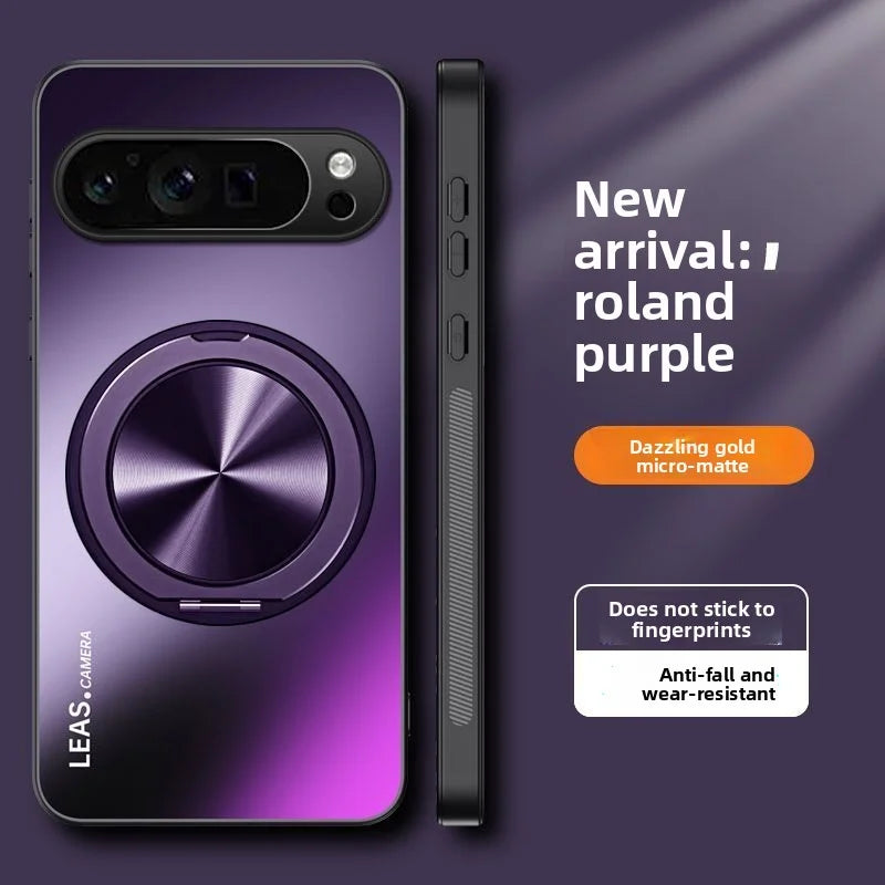 Magnetische Ring Stand Hülle für Google Pixel 10/9/8/7 Pro XL | Matt & Robust Handyhülle JLR Design