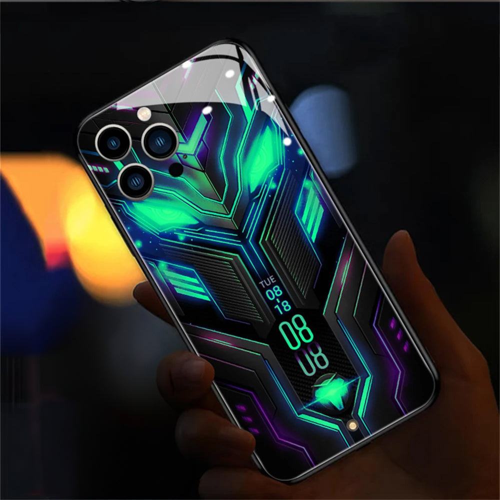 Mech Smart Led Handyhülle für Samsung S24/S23/S22/Ultra/Plus Cover JLR Design