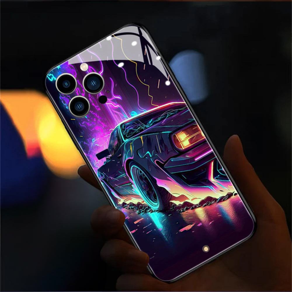 Mech Smart Led Handyhülle für Samsung S24/S23/S22/Ultra/Plus Cover JLR Design