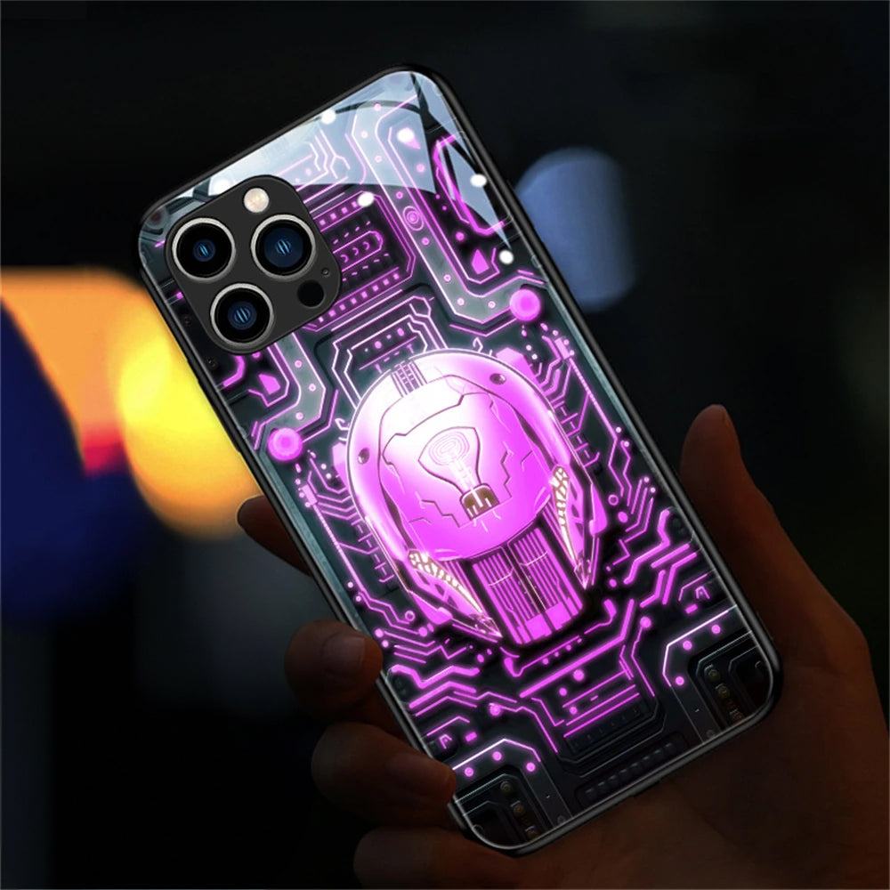 Mech Smart Led Handyhülle für Samsung S24/S23/S22/Ultra/Plus Cover JLR Design