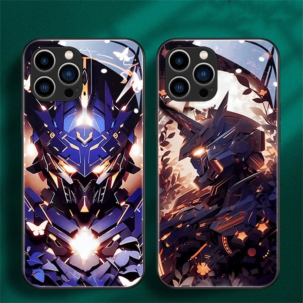 Mecha Warrior LED Iphone Hülle für Iphon 13/14/15/Plus/Pro/Max Phone Case 39.99 Apple, Cover, Design, LED, Mecha, Warrior JLR Design