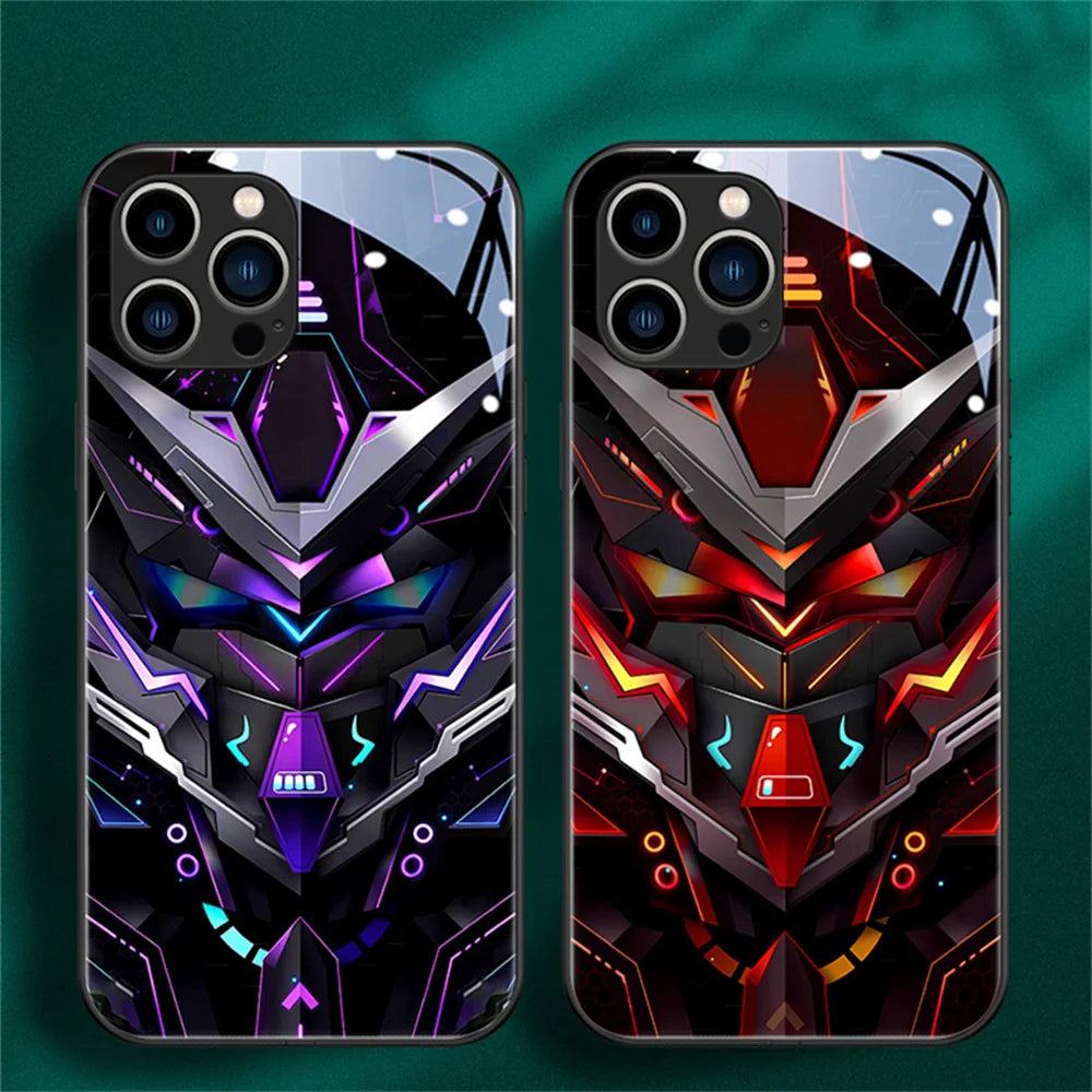 Mecha Warrior LED Iphone Hülle für Iphon 13/14/15/Plus/Pro/Max Phone Case 39.99 Apple, Cover, Design, LED, Mecha, Warrior JLR Design