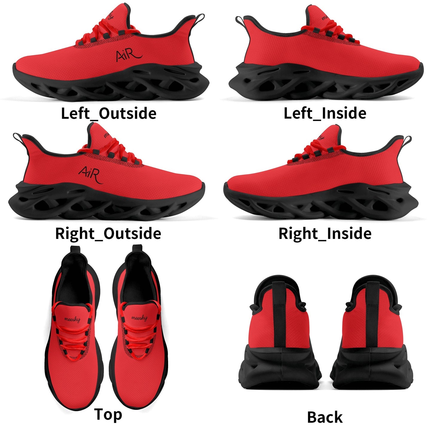 meeshy AIR Athletic Sneaker - Alizarinrot - Damen Sneaker JLR Design