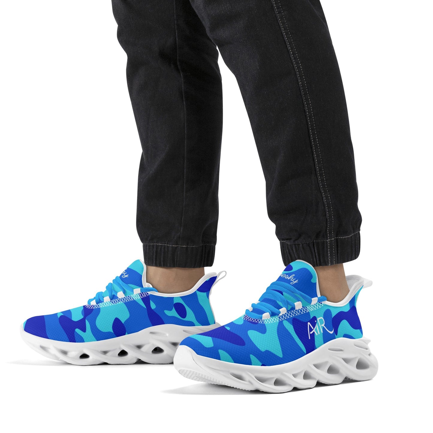 meeshy AIR Athletic Sneaker - Blue Camouflage - Herren Sneaker JLR Design