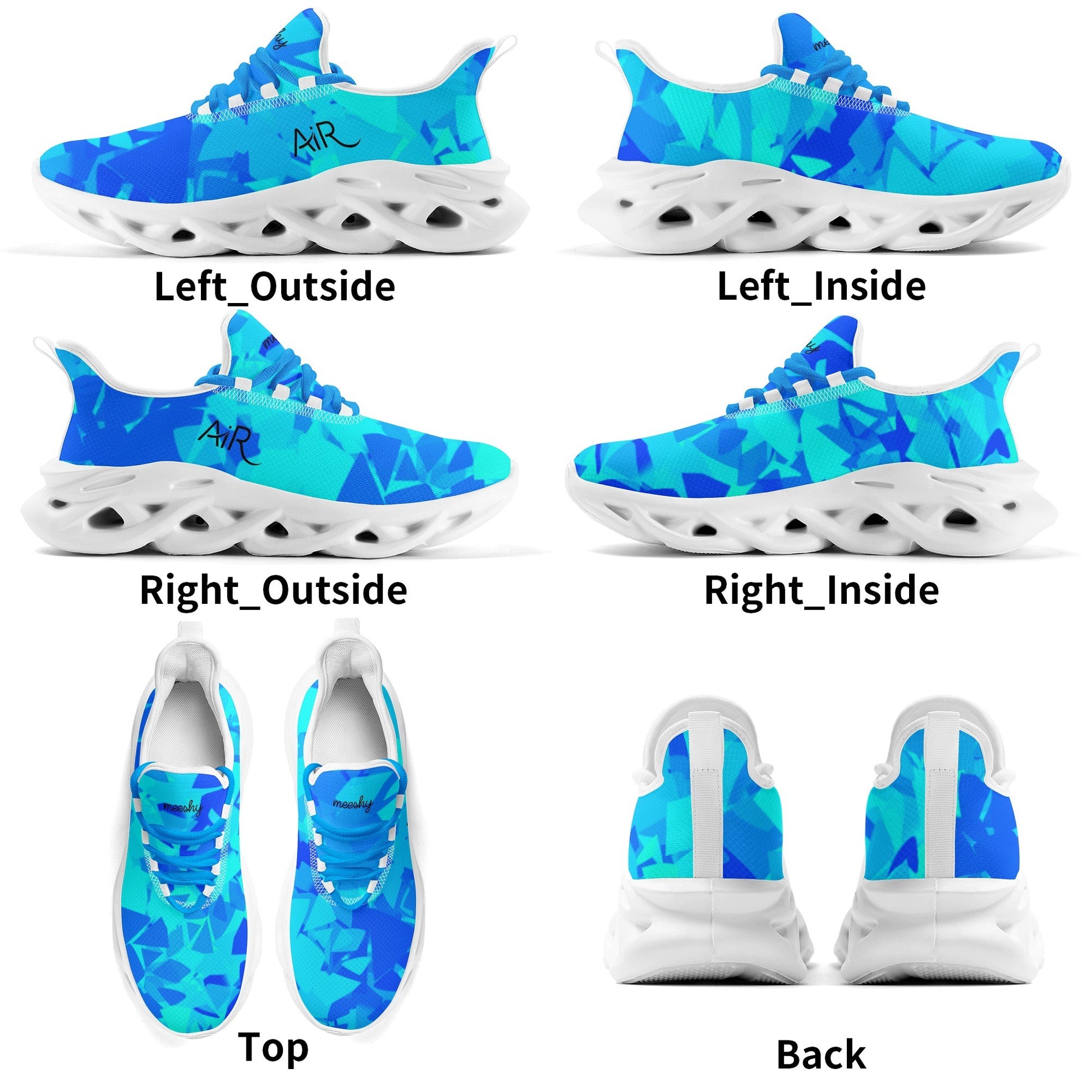 meeshy AIR Athletic Sneaker - Blue Crystal - Herren Sneaker JLR Design