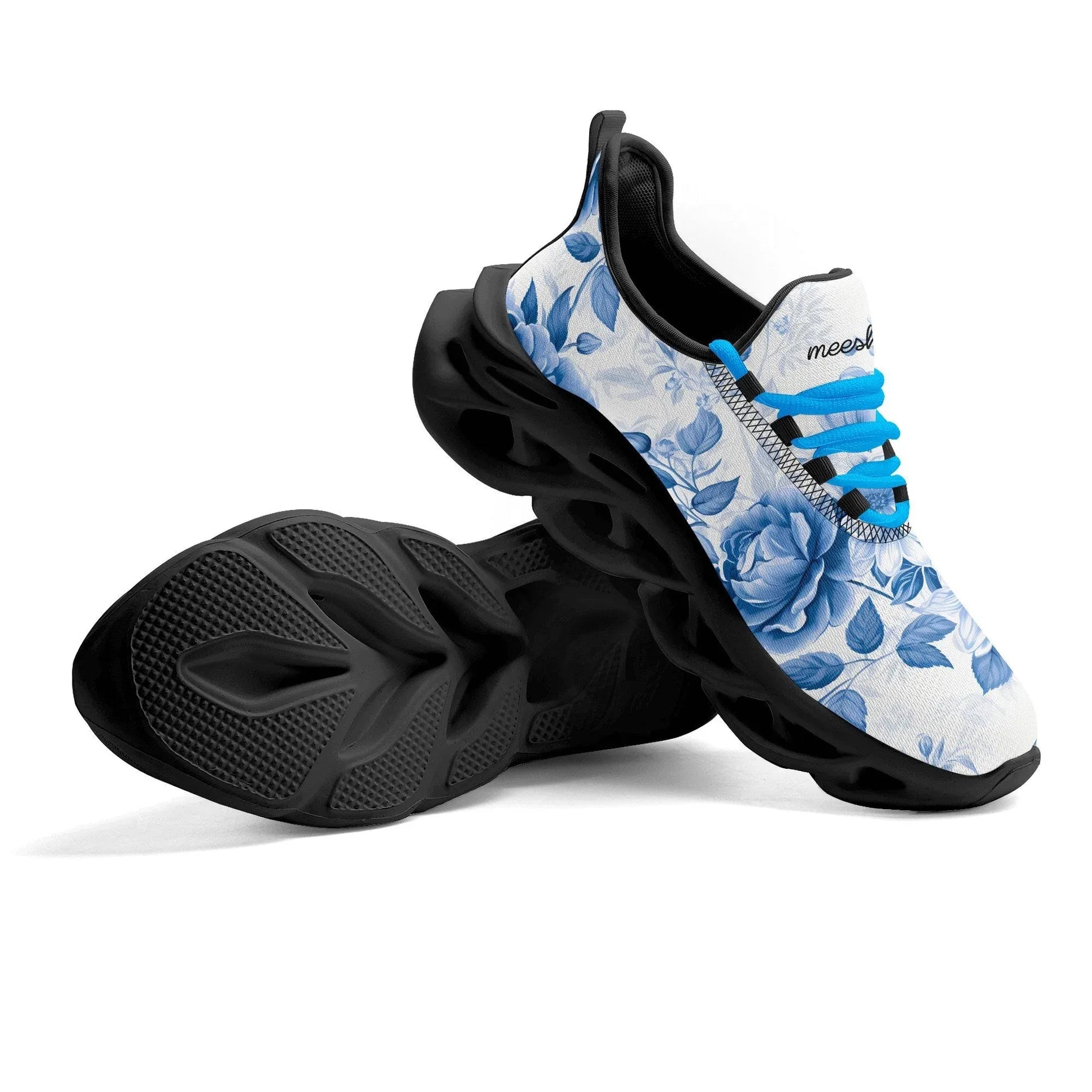 meeshy-air-athletic-sneaker-blue-flower-damen-sneaker-jlr-design-1 - JLR Design