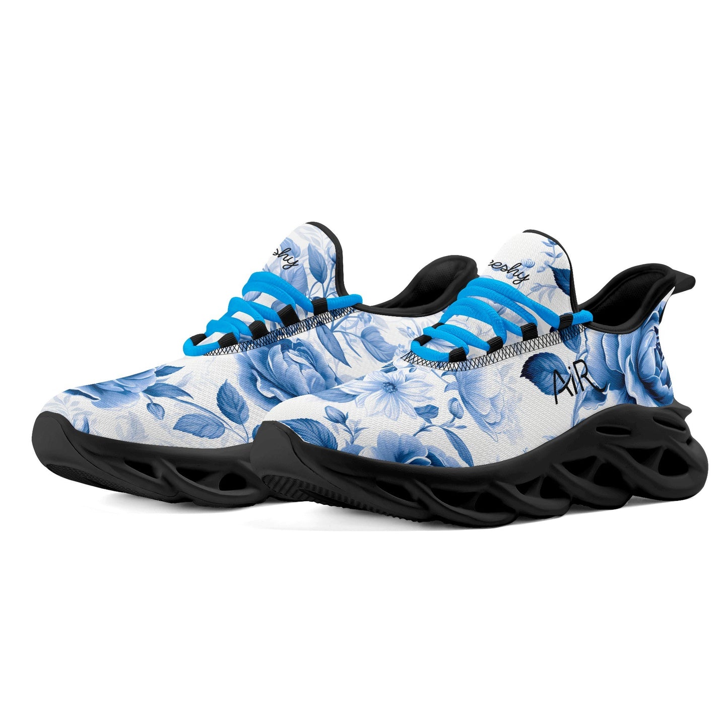 meeshy AIR Athletic Sneaker - Blue Flowers - Herren Sneaker JLR Design