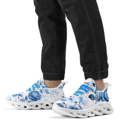 meeshy AIR Athletic Sneaker - Blue Flowers - Herren Sneaker JLR Design