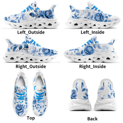 meeshy AIR Athletic Sneaker - Blue Flowers - Herren Sneaker JLR Design
