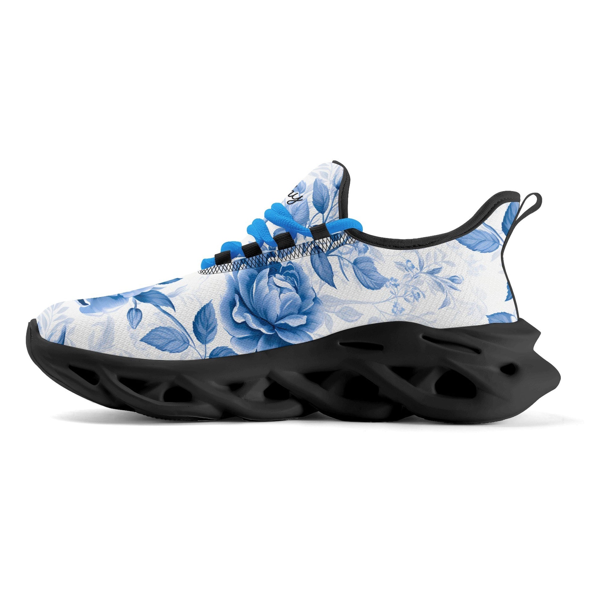 meeshy AIR Athletic Sneaker - Blue Flowers - Herren Sneaker JLR Design