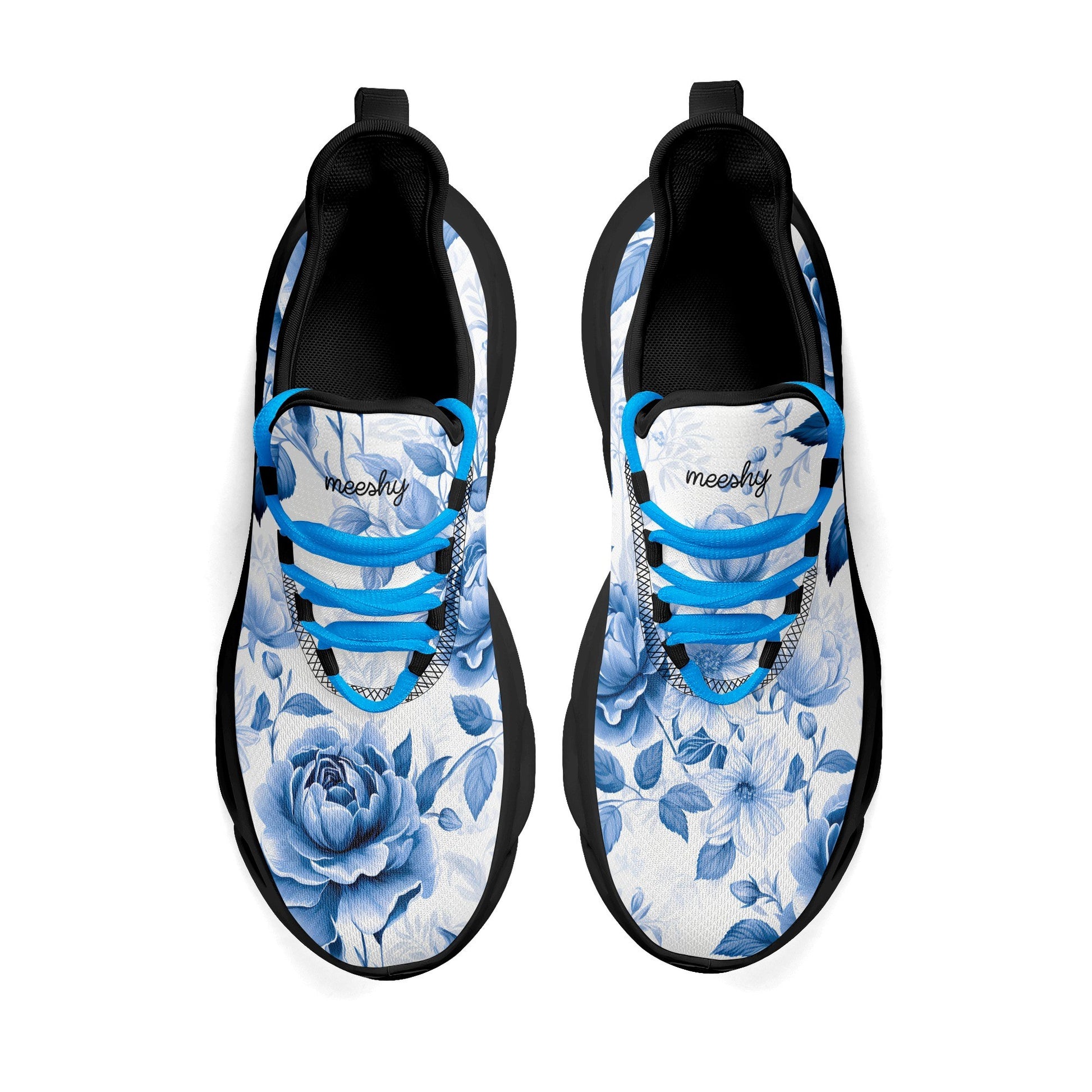 meeshy AIR Athletic Sneaker - Blue Flowers - Herren Sneaker JLR Design
