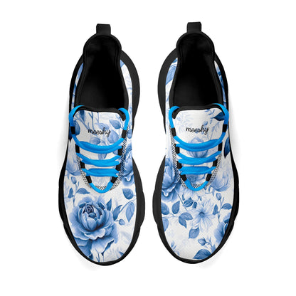 meeshy AIR Athletic Sneaker - Blue Flowers - Herren Sneaker JLR Design