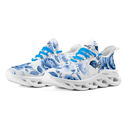meeshy AIR Athletic Sneaker - Blue Flowers - Herren Sneaker JLR Design
