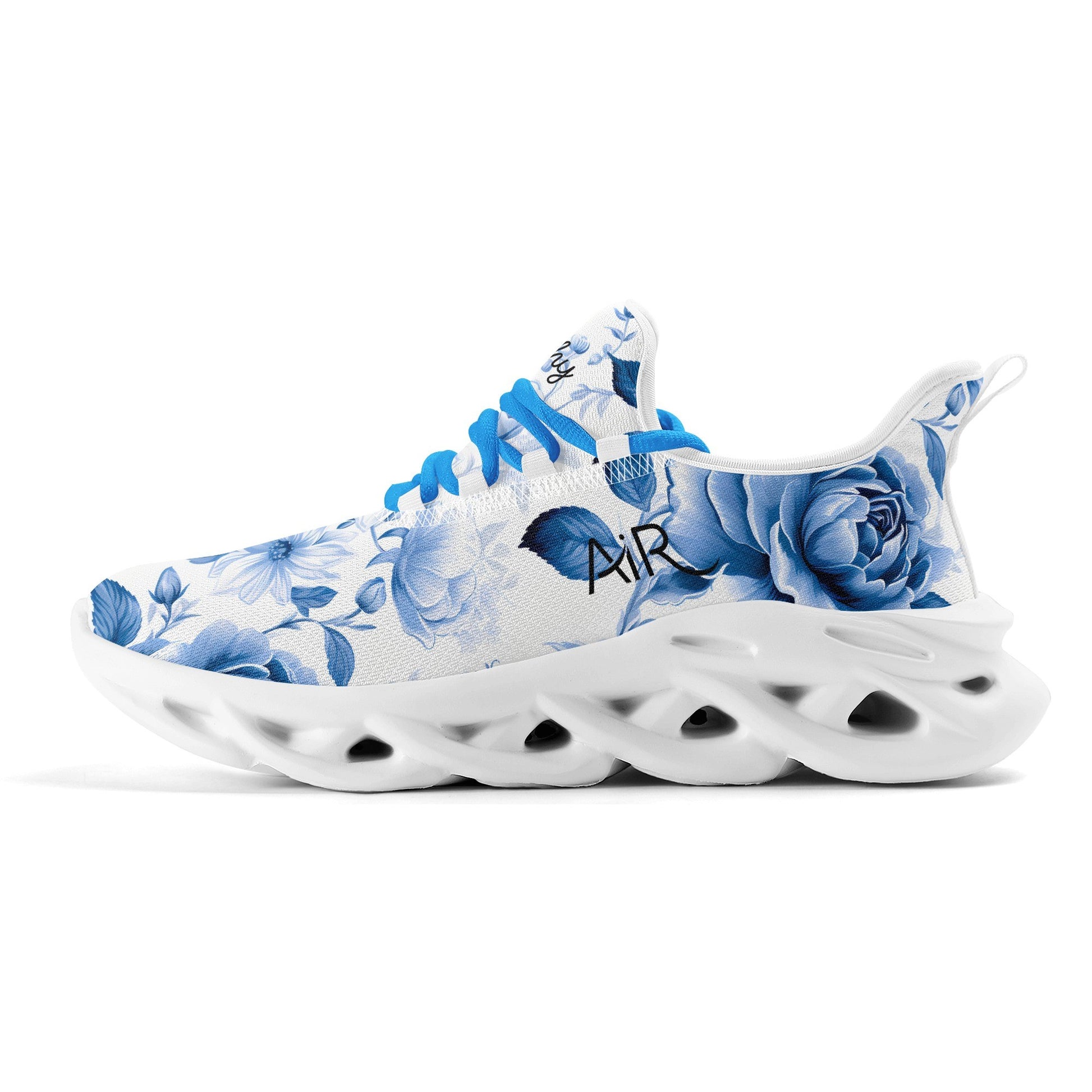 meeshy AIR Athletic Sneaker - Blue Flowers - Herren Sneaker JLR Design