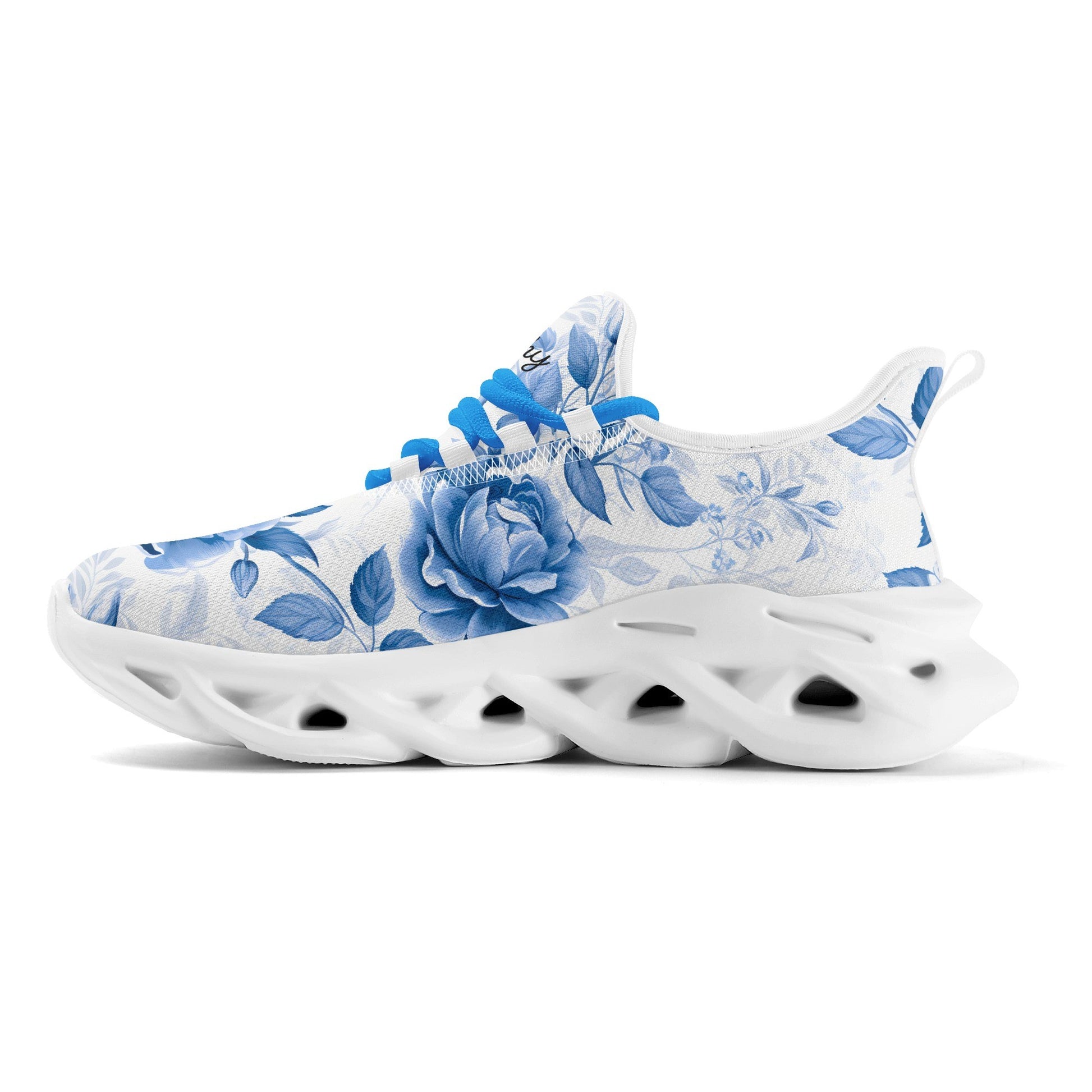 meeshy AIR Athletic Sneaker - Blue Flowers - Herren Sneaker JLR Design
