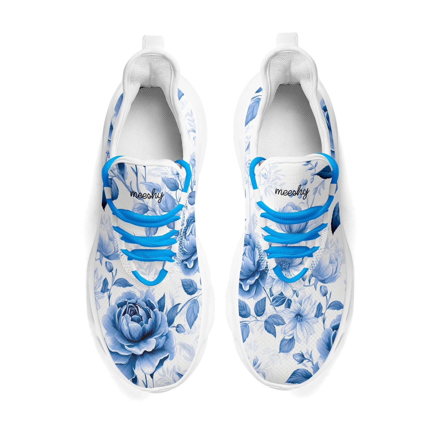 meeshy AIR Athletic Sneaker - Blue Flowers - Herren Sneaker JLR Design
