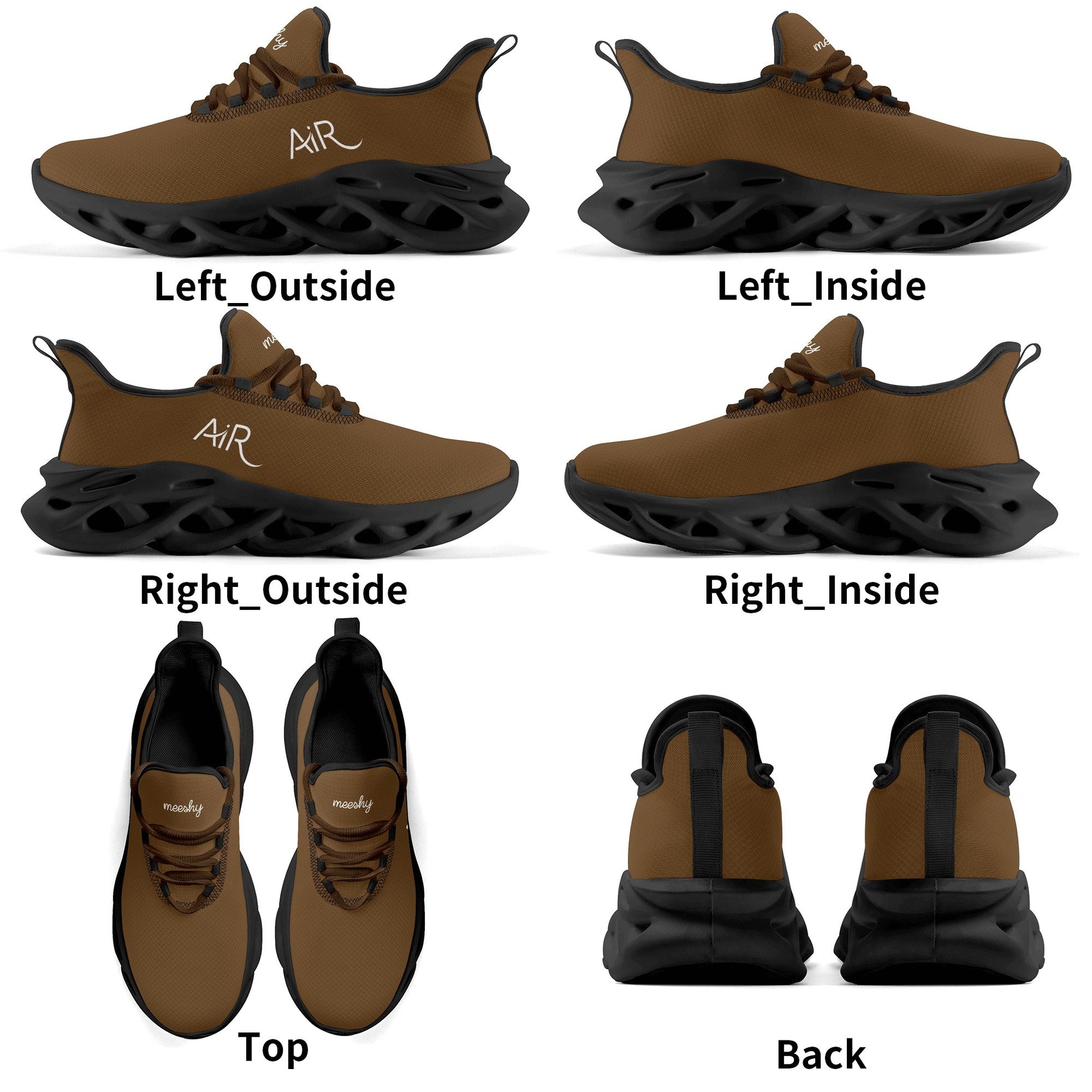 meeshy AIR Athletic Sneaker - Braun - Damen Sneaker JLR Design
