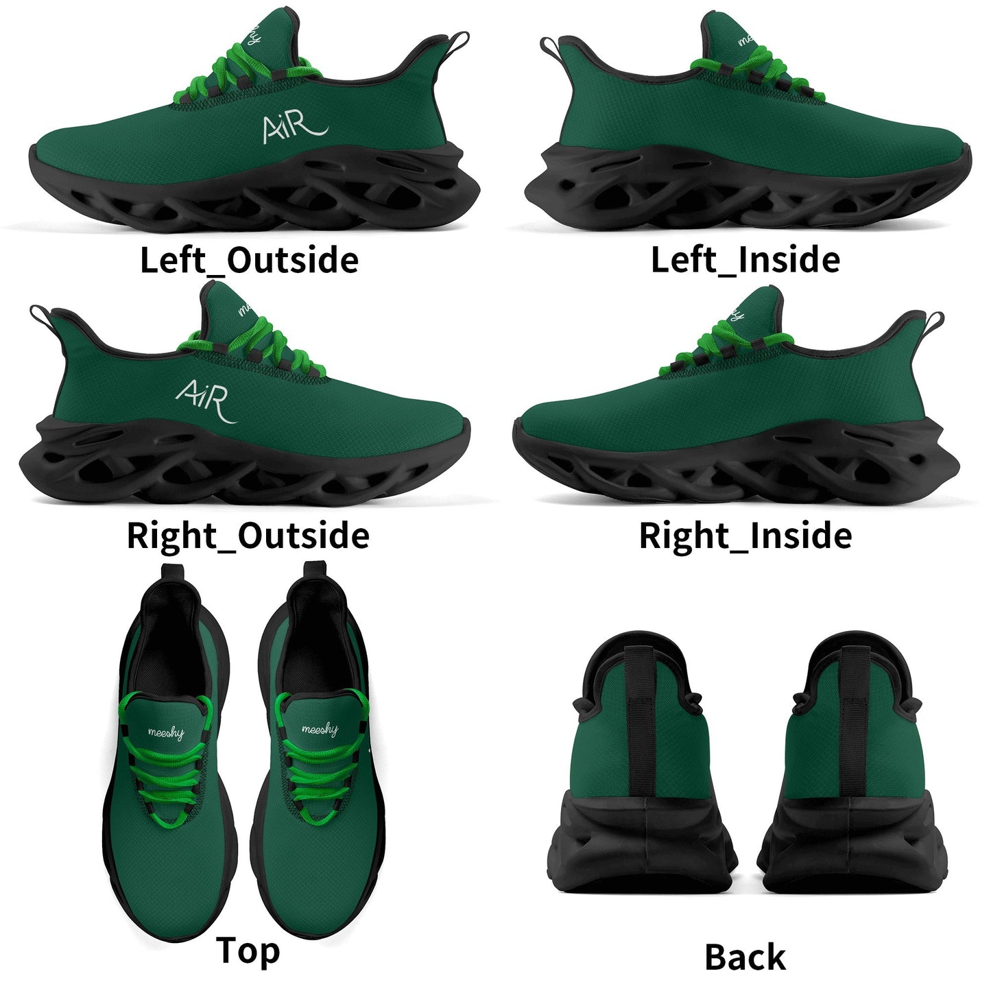 meeshy AIR Athletic Sneaker - British Racing Green - Damen Sneaker JLR Design