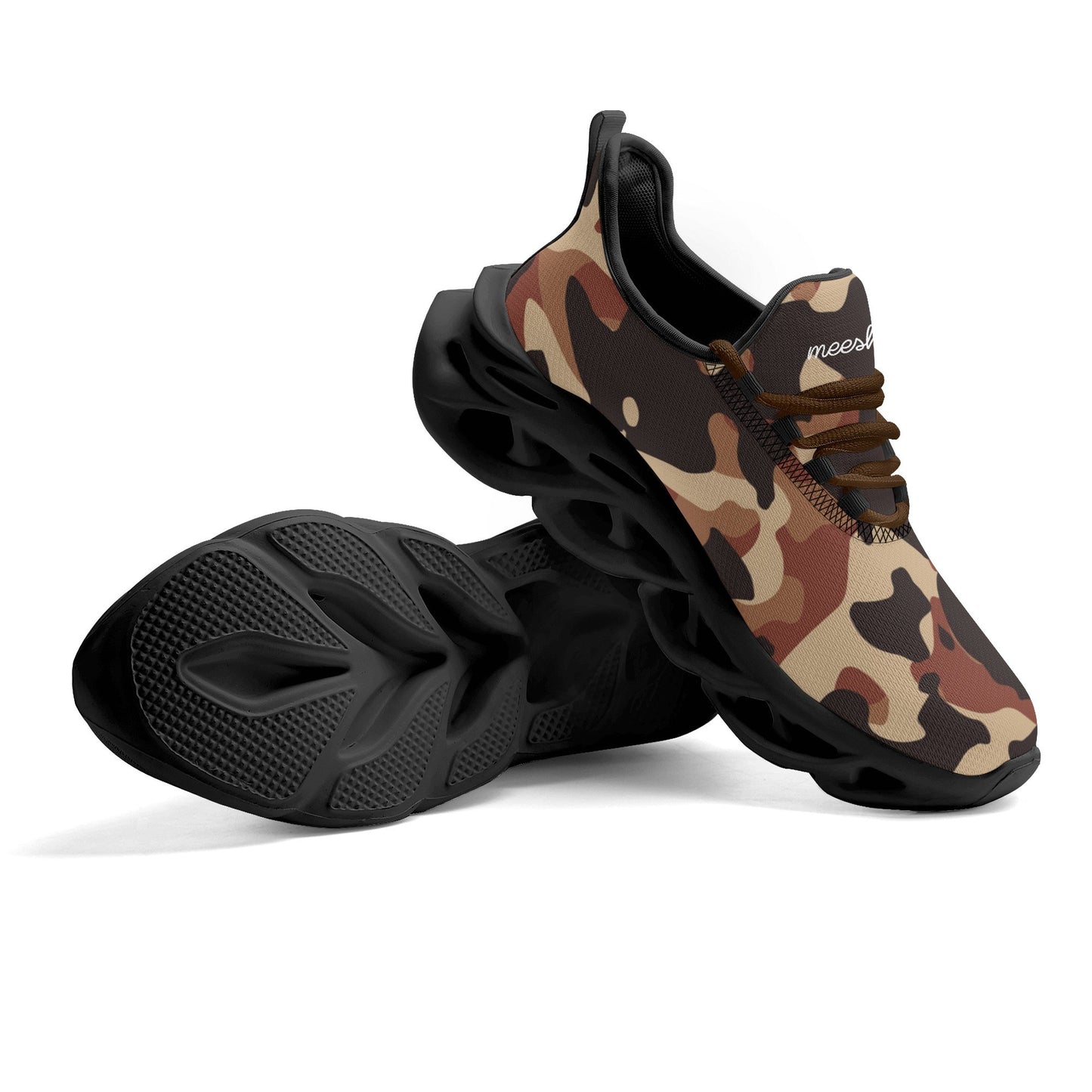 meeshy AIR Athletic Sneaker - Brown Camouflage - Damen Sneaker JLR Design