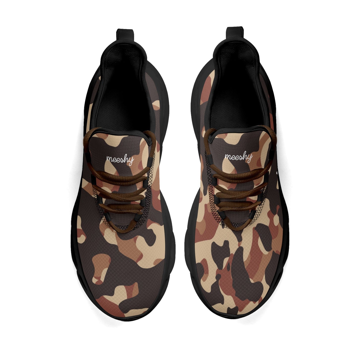 meeshy AIR Athletic Sneaker - Brown Camouflage - Damen Sneaker JLR Design