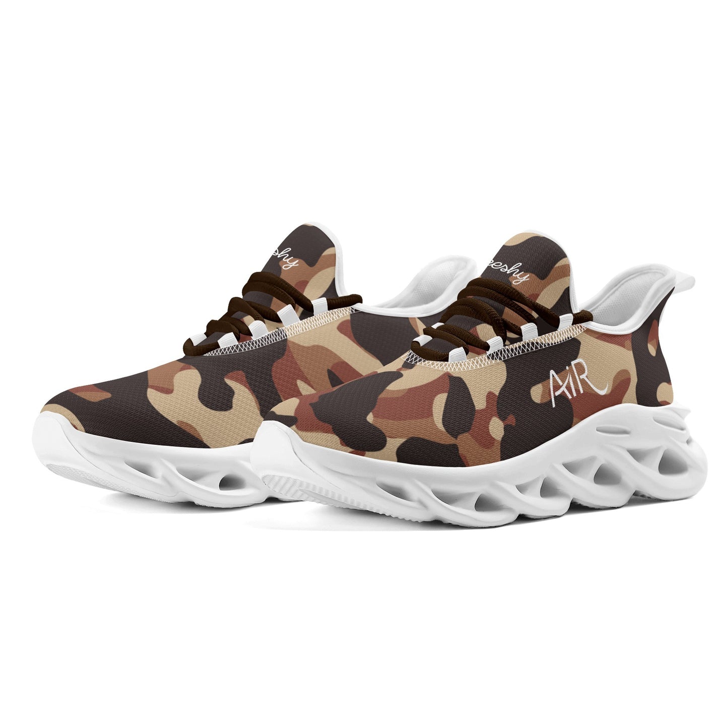 meeshy AIR Athletic Sneaker - Brown Camouflage - Damen Sneaker JLR Design