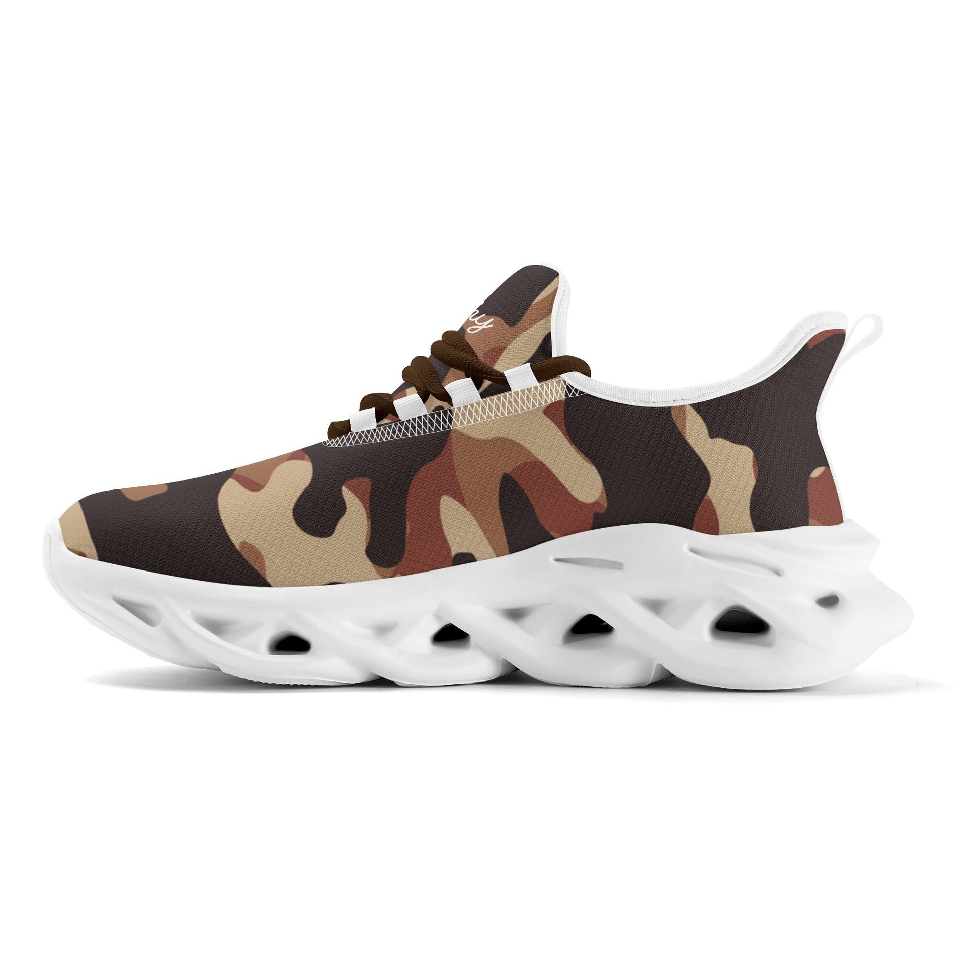 meeshy AIR Athletic Sneaker - Brown Camouflage - Damen Sneaker JLR Design