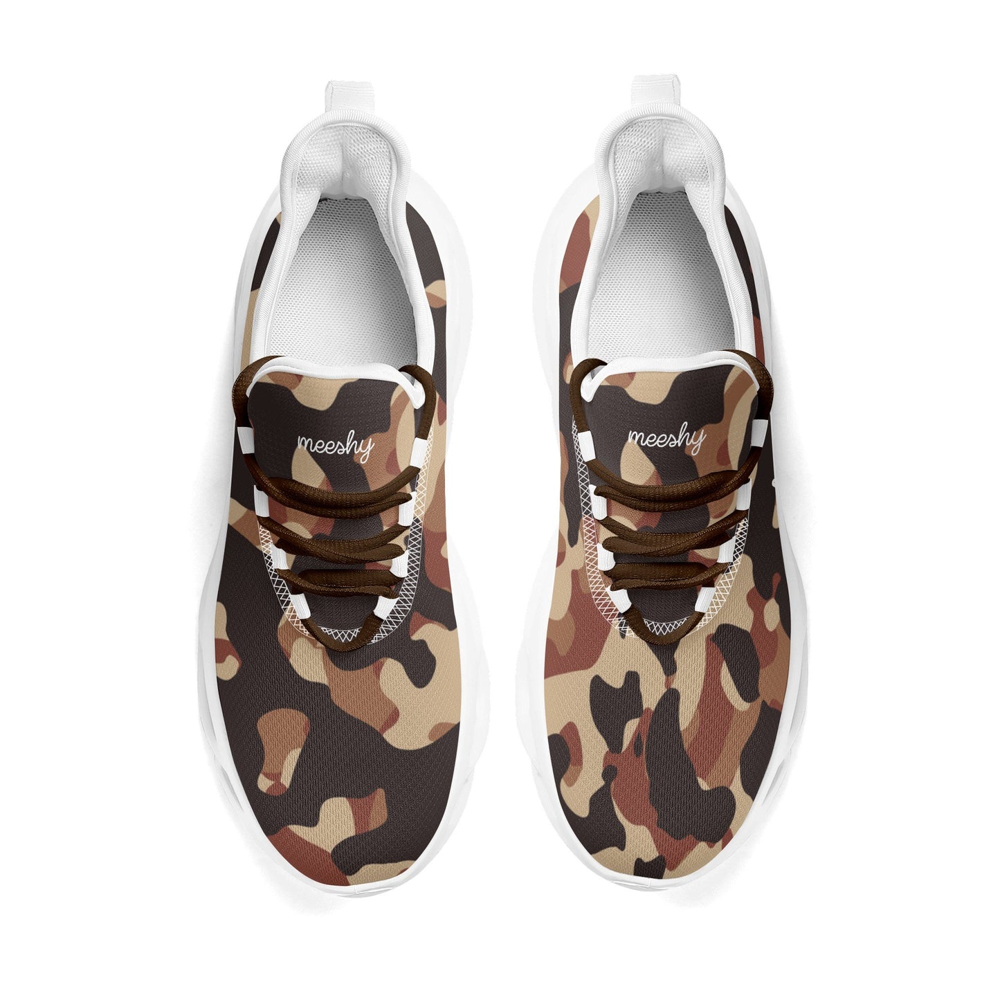 meeshy AIR Athletic Sneaker - Brown Camouflage - Damen Sneaker JLR Design