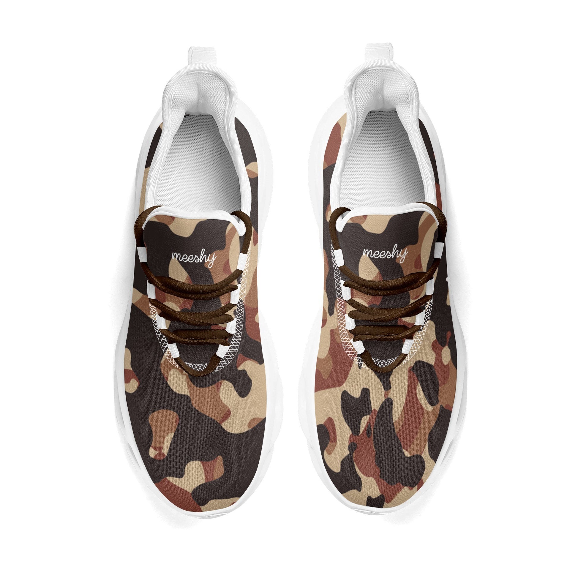 meeshy AIR Athletic Sneaker - Brown Camouflage - Damen Sneaker JLR Design