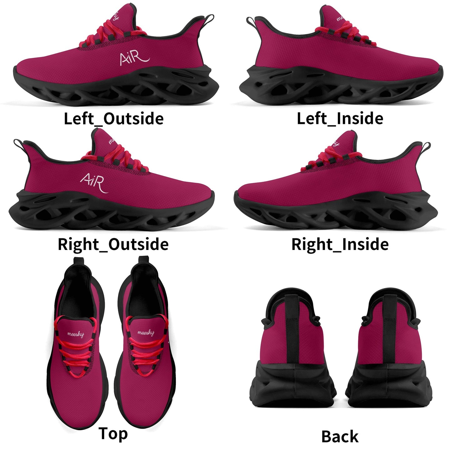 meeshy AIR Athletic Sneaker - Burgundy - Damen Sneaker JLR Design
