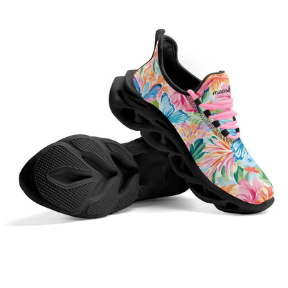 meeshy AIR Athletic Sneaker - Colorful Butterfly v1 - Damen Sneaker JLR Design