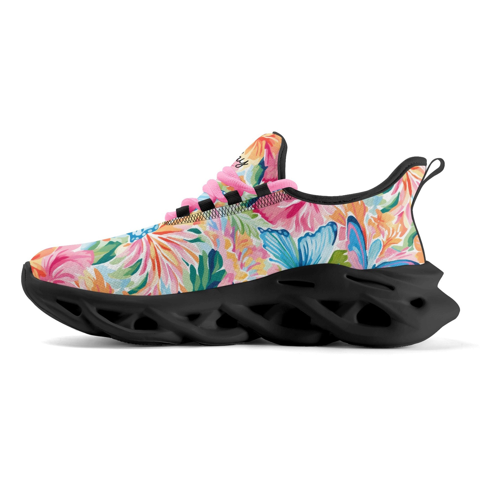 meeshy AIR Athletic Sneaker - Colorful Butterfly v1 - Damen Sneaker JLR Design