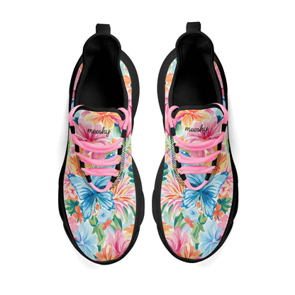 meeshy AIR Athletic Sneaker - Colorful Butterfly v1 - Damen Sneaker JLR Design