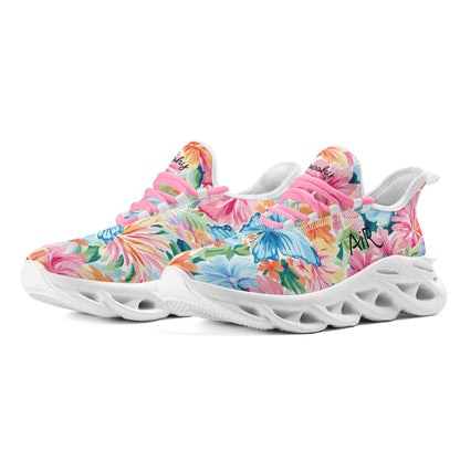 meeshy AIR Athletic Sneaker - Colorful Butterfly v1 - Damen Sneaker JLR Design